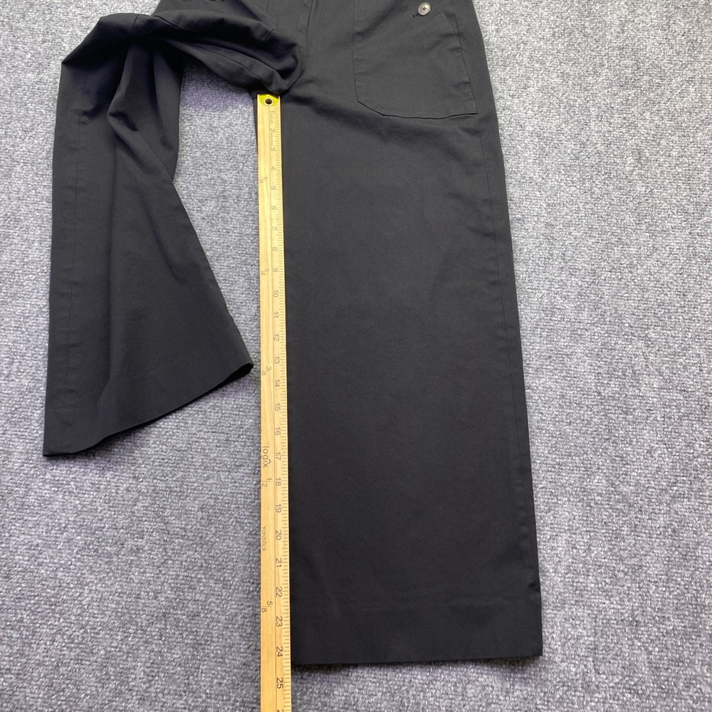 J.Crew Sydney Wide Leg Pant Cotton Blend Black Cropped Trousers Women Sz 0 BF404 - Picture 3 of 11